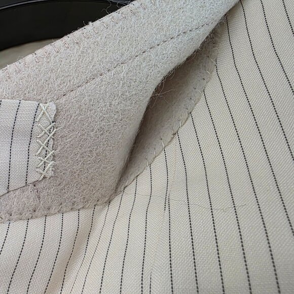 Celine Jude Blazer in Lightweight Striped Wool Ivoire/Noir Size 34 - Picture 8 of 13